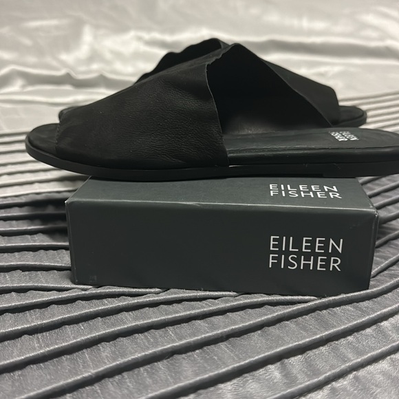 Sold!
Eileen Fisher Black sandals. 
New. - Picture 4 of 5